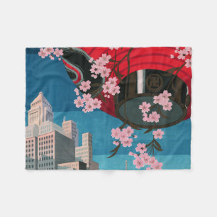 Japan Tokyo  Japans reisposter Fleece Deken