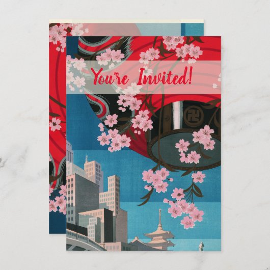 Japan Tokyo Japans reisposter Kaart (Voorkant / Achterkant)