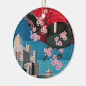 Japan Tokyo Japans reisposter Keramisch Ornament (Links)