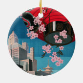 Japan Tokyo Japans reisposter Keramisch Ornament (Achterkant)