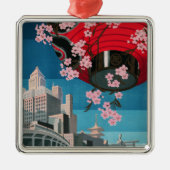 Japan Tokyo  Japans reisposter Metalen Ornament (Voorkant)