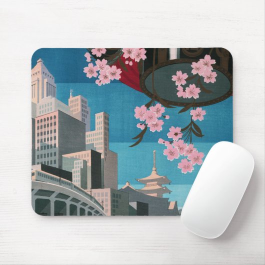 Japan Tokyo  Japans reisposter Muismat (Met muis)