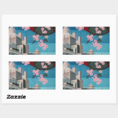 Japan Tokyo  Japans reisposter Rechthoekige Sticker (Vel)