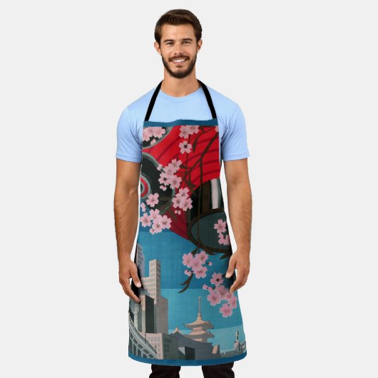 Japan Tokyo  Japans reisposter Schort (Gedragen)