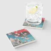 Japan Tokyo  Japans reisposter Stenen Onderzetter (Zijkant)