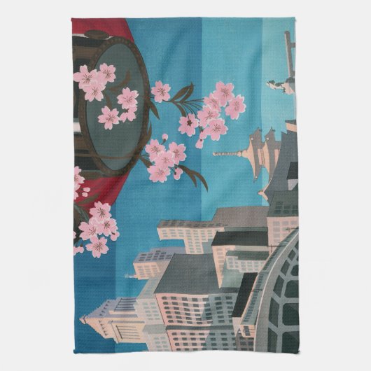 Japan Tokyo  Japans reisposter Theedoek (Verticaal)