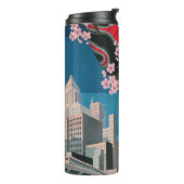 Japan Tokyo  Japans reisposter Thermosbeker (Gedraaid links)