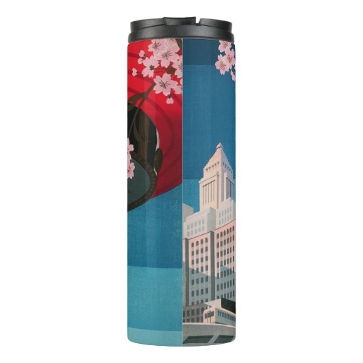 Japan Tokyo  Japans reisposter Thermosbeker (Achterkant)
