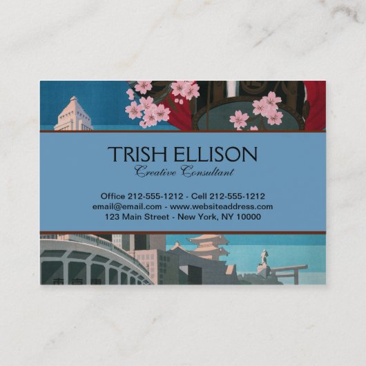 Japan Tokyo Japans reisposter Visitekaartje (Achterkant)