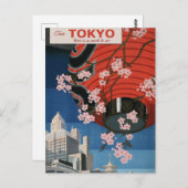 Japan Tokyo Lantern Vintage Travel Briefkaart (Voorkant / Achterkant)