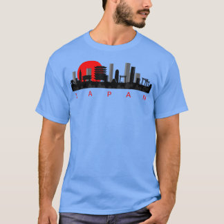Japan Tokyo Silhouette Tekening Kunst T-shirt