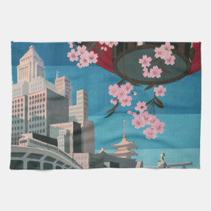 Japan Tokyo Vintage Japan Reisposter Theedoek
