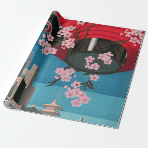 Japan Tokyo Vintage Japanse Reisposter Cadeaupapier