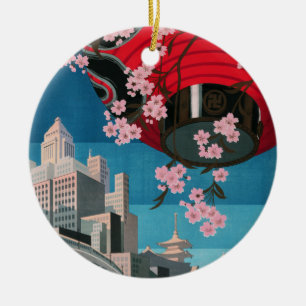 Japan Tokyo Vintage Japanse Reisposter Keramisch Ornament