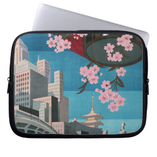Japan Tokyo Vintage Japanse Reisposter Laptop Sleeve