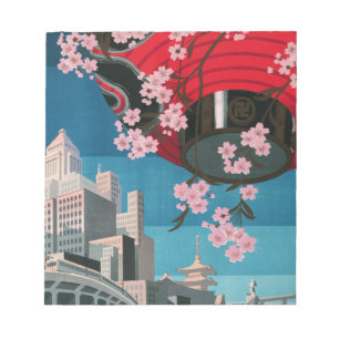 Japan Tokyo Vintage Japanse Reisposter Notitieblok