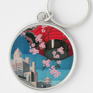 Japan Tokyo Vintage Japanse Reisposter Sleutelhanger