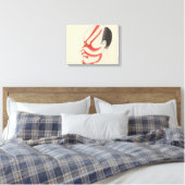 Japan - Traditioneel Kabuki - rood4 - Canvas Afdruk (Insitu (Slaapkamer))