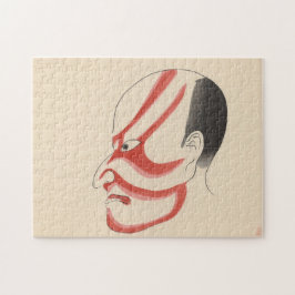 Japan - Traditioneel Kabuki - rood4 - Legpuzzel