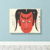 Japan - Traditionele Kabuki - rood1 - Canvas Afdruk (Insitu (Houten vloer))