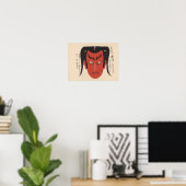 Japan - Traditionele Kabuki - rood1 - Poster (Thuiskantoor)