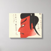Japan - Traditionele Kabuki - rood2 - Canvas Afdruk (Voorkant)