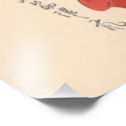 Japan - Traditionele Kabuki - rood2 - Foto Afdruk (Hoek)