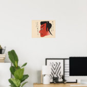 Japan - Traditionele Kabuki - rood2 - Poster (Thuiskantoor)