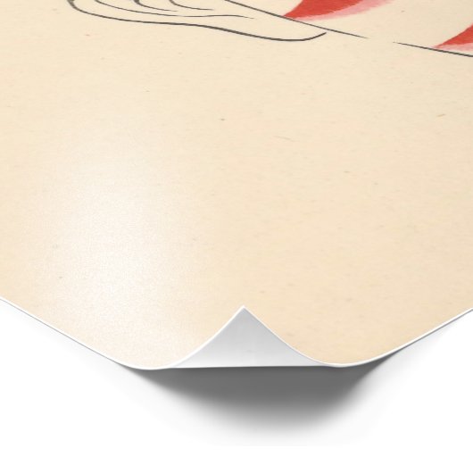 Japan - Traditionele Kabuki - rood3 - Foto Afdruk (Hoek)