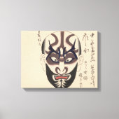 Japan - Traditionele Kabuki - zwart - Canvas Afdruk (Voorkant)