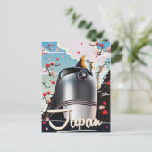 Japan Train vintage-poster. Briefkaart (Staand voorkant)