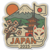 Japan Travel Design with Custom Year Sticker (Voorkant)