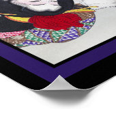 Japan Travel Fine Art Cat en Kimono Poster (Hoek)