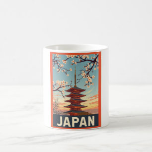  Japan Travel Poster - Japanse Pagode Koffiemok