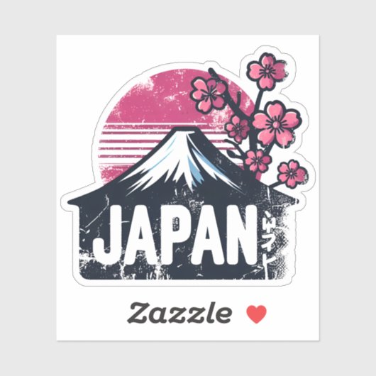 Japan Travel Sticker Design met iconische beziensw (Vel)