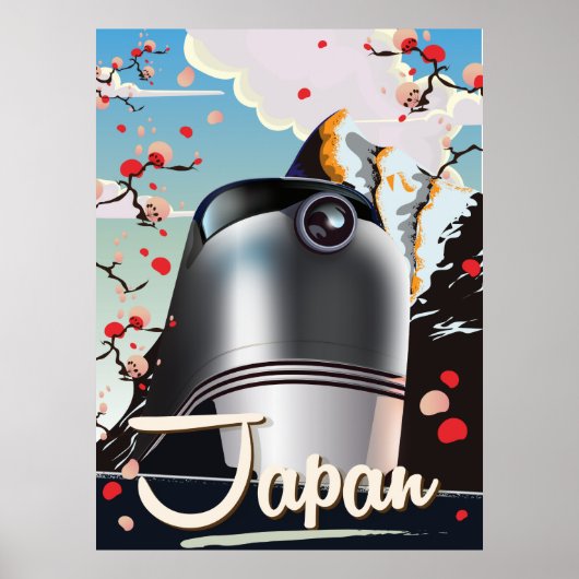 Japan Trein vintage reisposter. Poster (Voorkant)