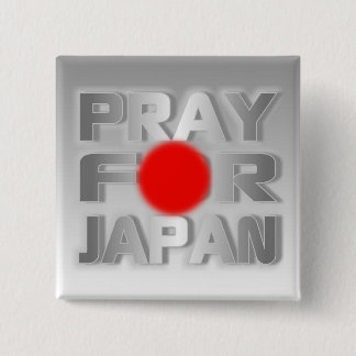 Japan Tsunami Support Vierkante Button 5,1 Cm