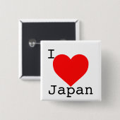 Japan Tsunami Support Vierkante Button 5,1 Cm (Voorkant /achterkant)