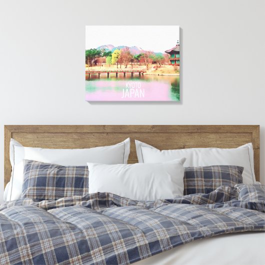 Japan van de Kyoto-landschapsreisposter Canvas Afdruk (Insitu (Slaapkamer))