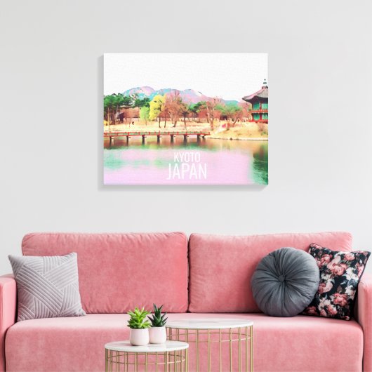 Japan van de Kyoto-landschapsreisposter Canvas Afdruk (Insitu (Woonkamer))