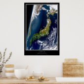 Japan vanaf de ruimte poster (Keuken)