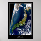Japan vanaf de ruimte poster (Voorkant)