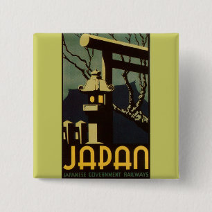 Japan Vierkante Button 5,1 Cm
