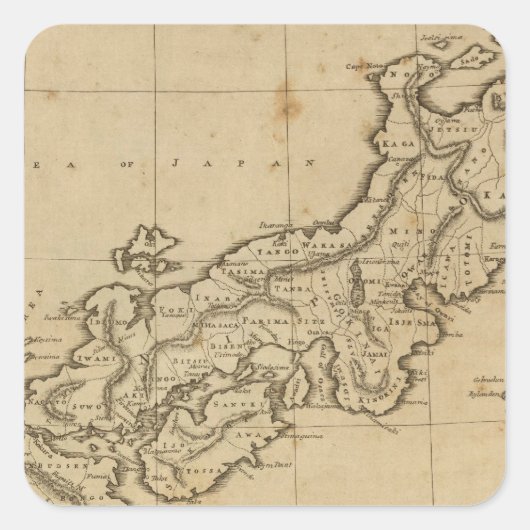 Japan Vierkante Sticker (Voorkant)