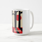 Japan vintage bos reisposter. koffiemok (Voorkant rechts)