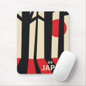 Japan vintage bos reisposter. muismat (Met muis)