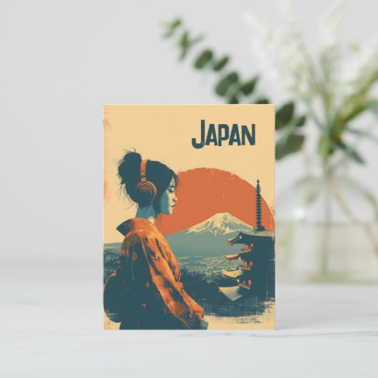 Japan vintage briefkaart (Staand voorkant)