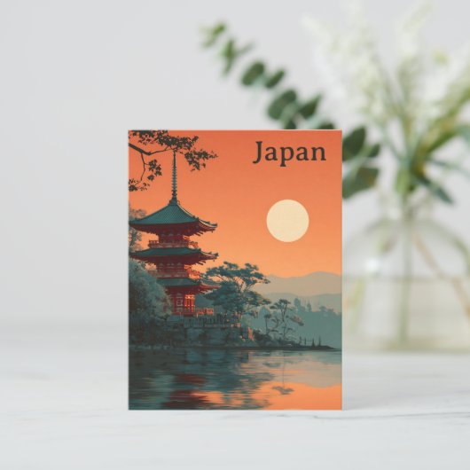 Japan vintage briefkaart (Staand voorkant)