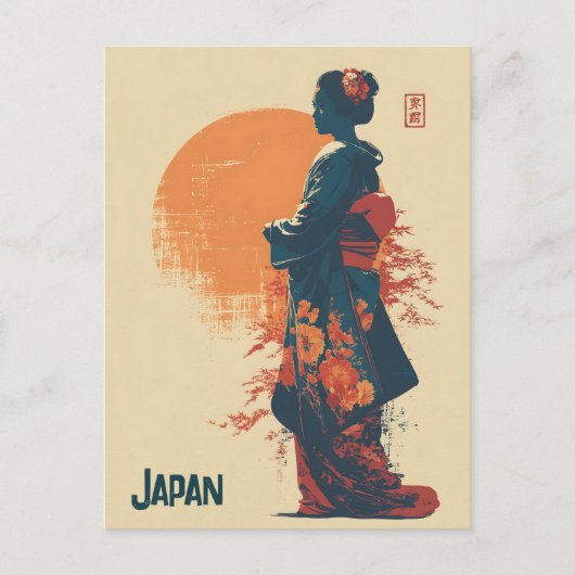 Japan vintage briefkaart (Voorkant)