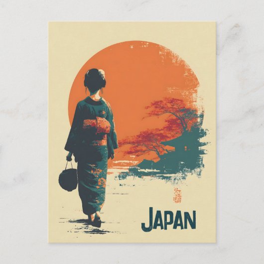 Japan vintage briefkaart (Voorkant)